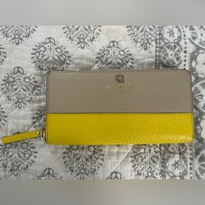 Kate Spade Yellow and Tan Wallet
